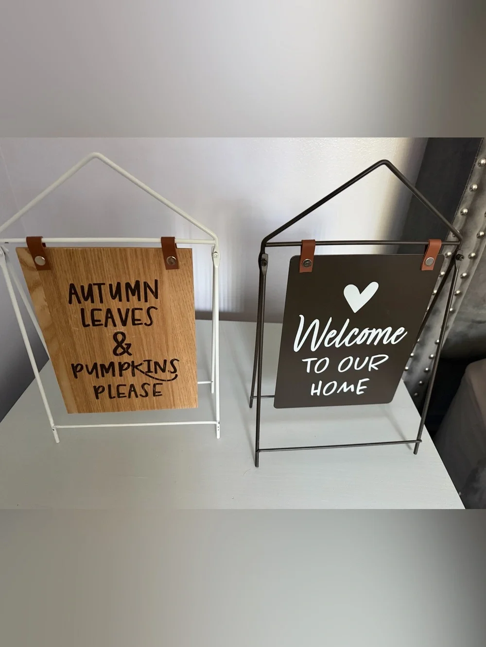Autumn standing Signs Set - Brown & Wood Tones